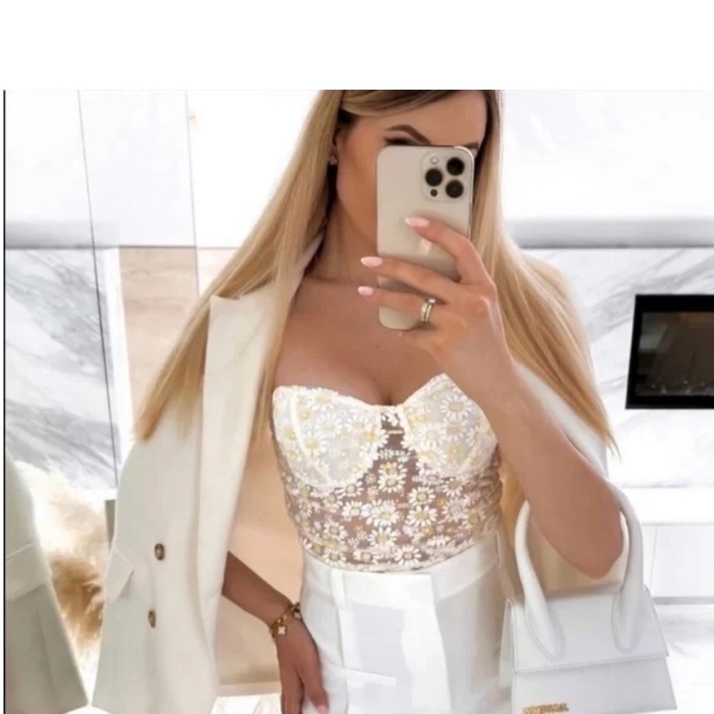Zara Daisy Bustier Sz XS NWT